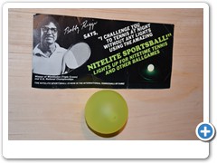 NITELITE TENNISBALL...lights up for nitetime fun on the court, school and driveway